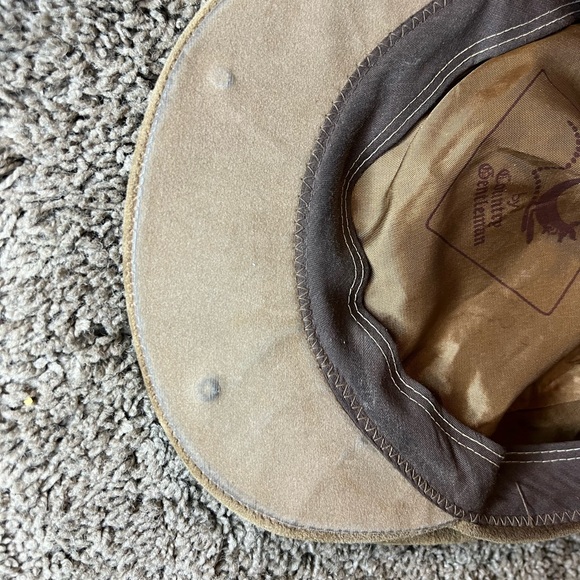 Trav’ler By Country Gentlemen suede driver Cabbie Cap hat brown 7 5/8 A57 - Picture 9 of 11